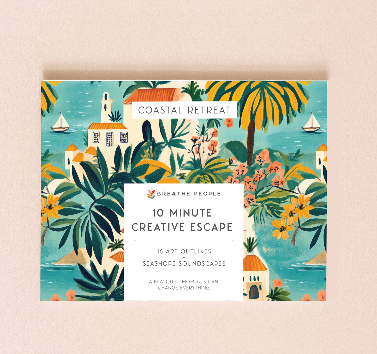 10 Minute Creative Escape Art Book - Coastal Retreat
