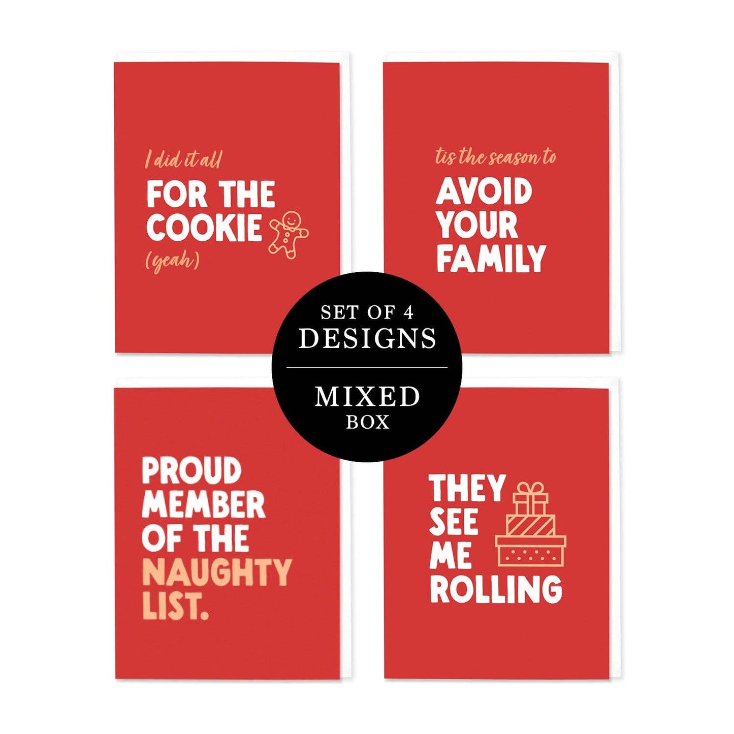 Holiday Mixed Box Snarky Cards (Set of 8)