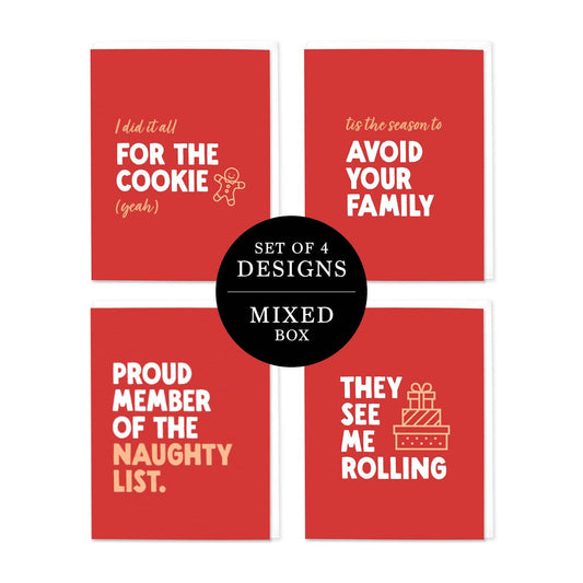 Holiday Mixed Box Snarky Cards (Set of 8)