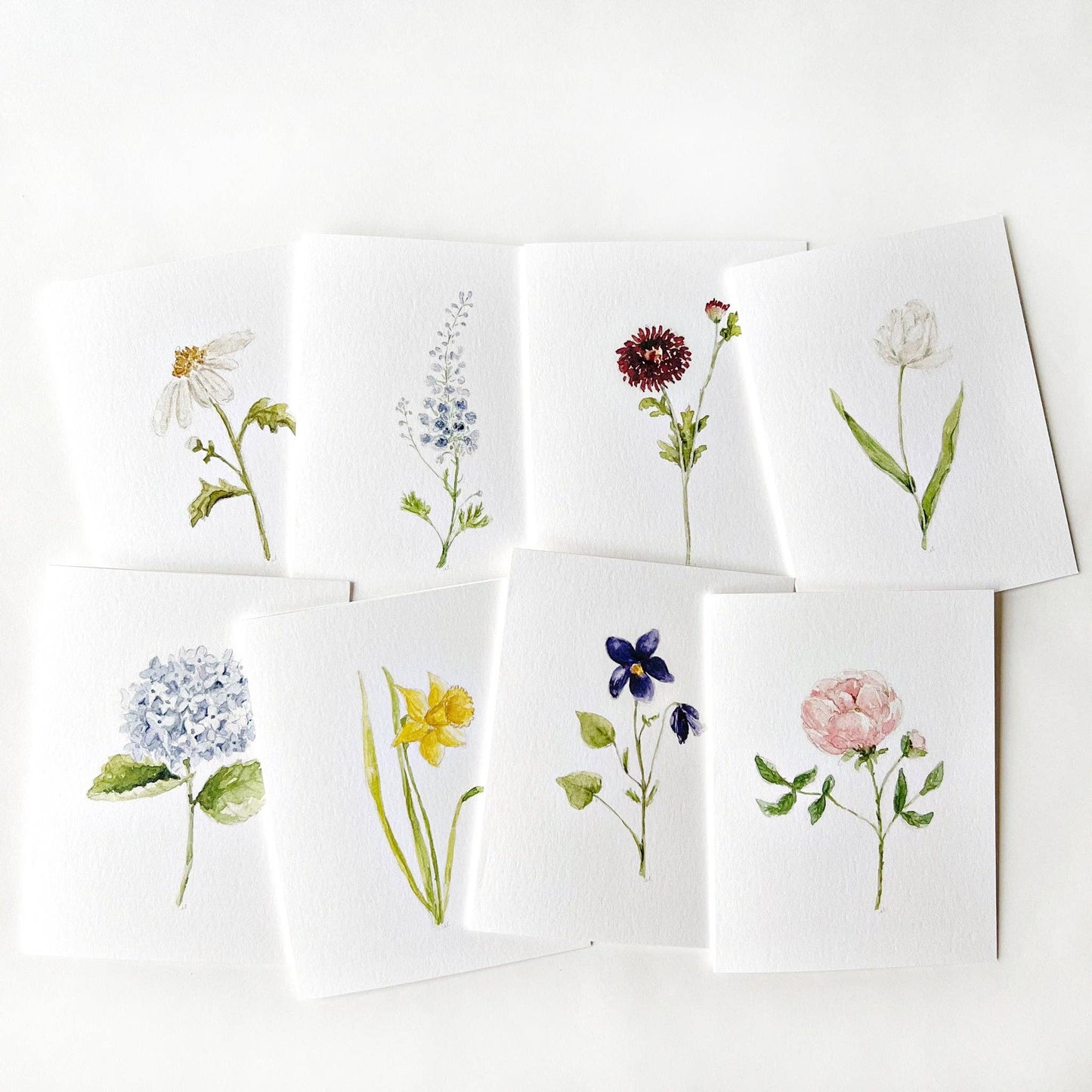 Assorted garden flowers notecard