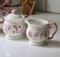 Winter Wonderland Stoneware Creamer and Sugar Pot - Set of 2