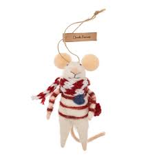 Felt Mouse Ornament - Claude François - Front & Company: Gift Store