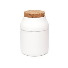 Herb Grinder + Jar Large White