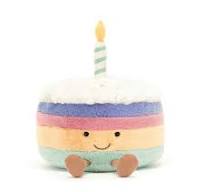 Jellycat Amuseable Rainbow Birthday Cake - Front & Company: Gift Store