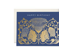 Cobalt birthday greeting card