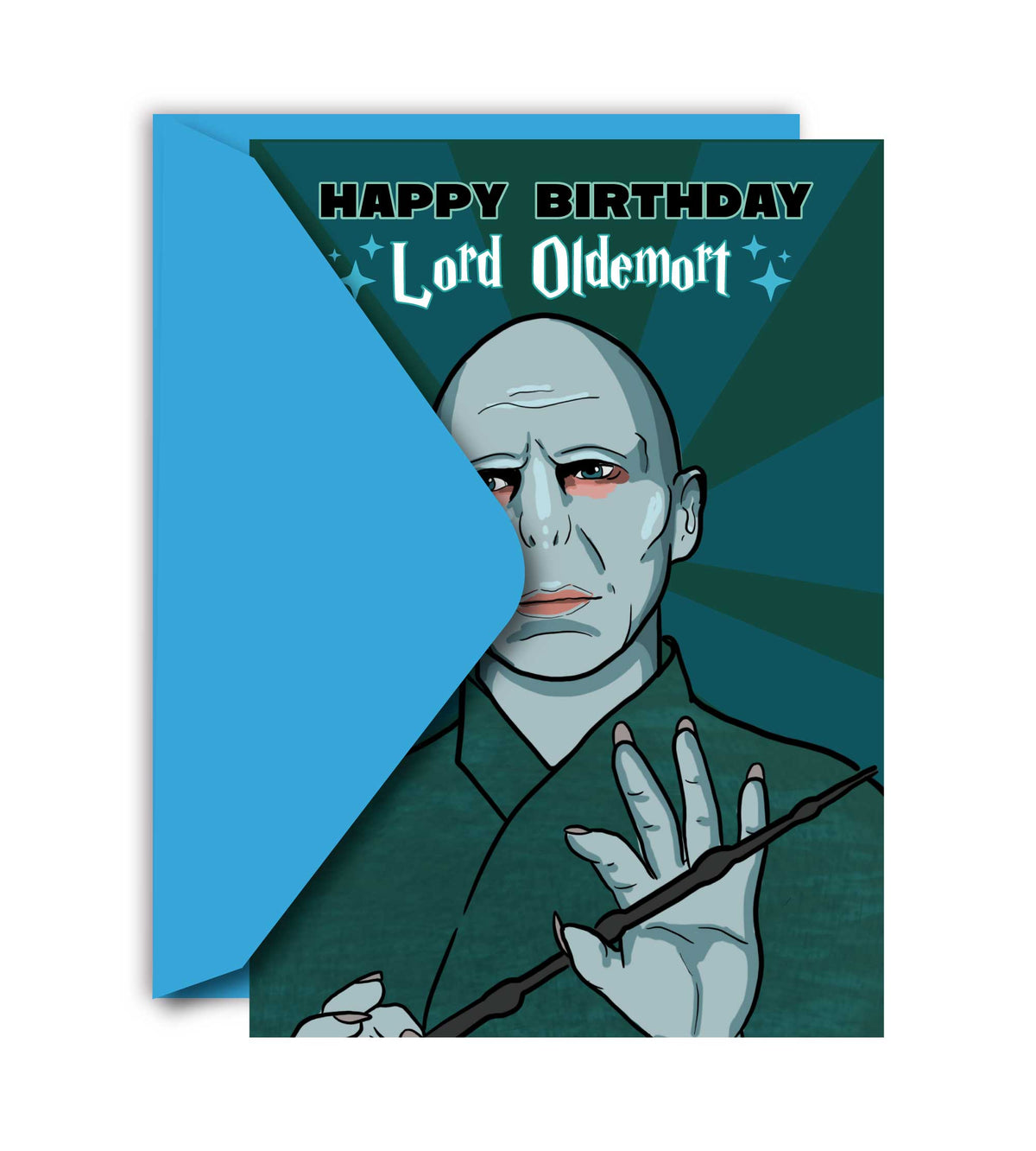 Lord Oldemort Magic Birthday Greeting Card