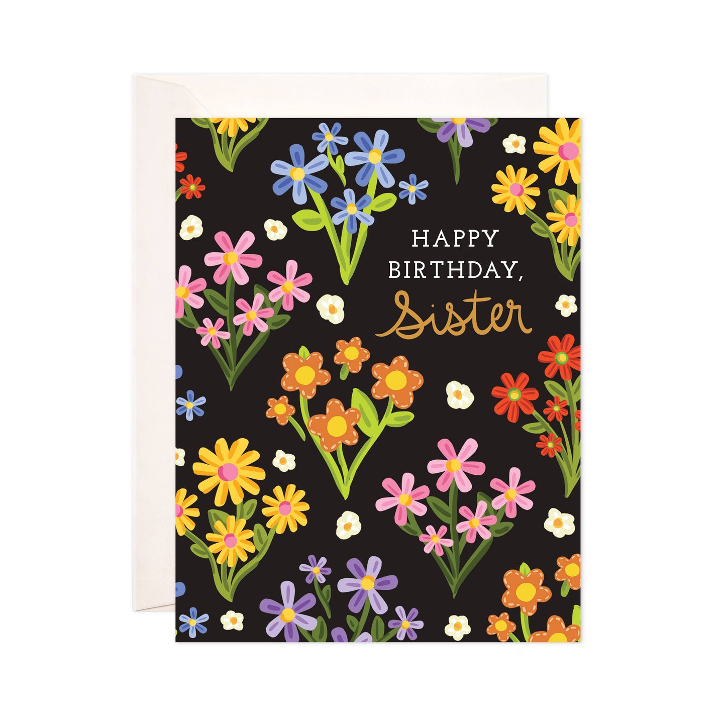 Floral Sister Greeting Card - Sister Birthday Card