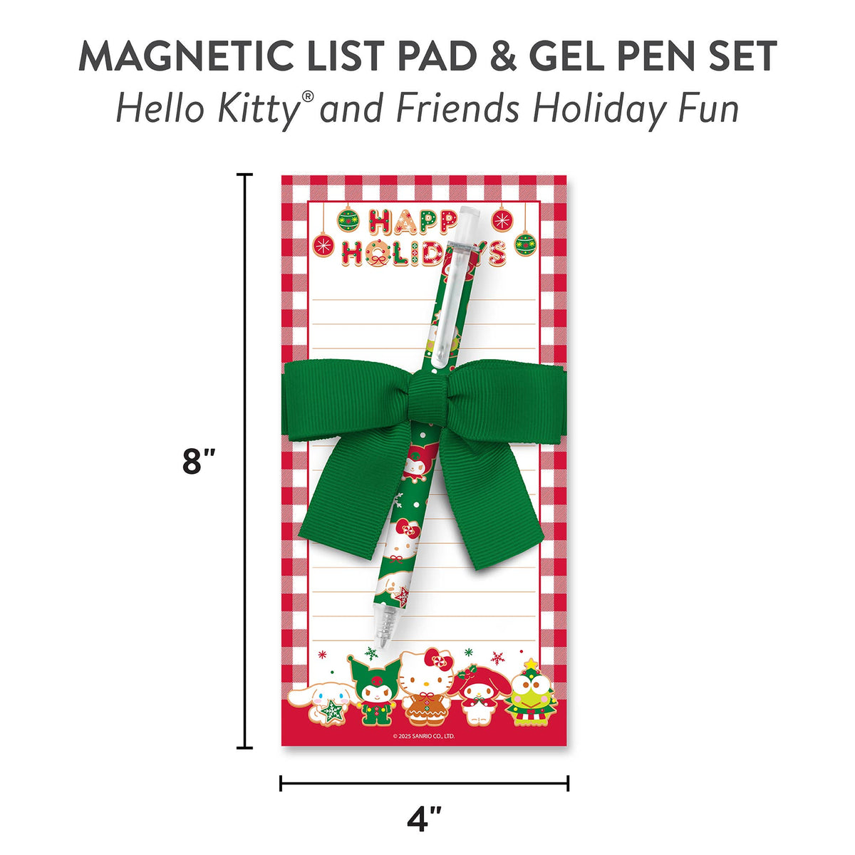 Hello Kitty & Friends Holiday Fun Magnetic List Pad