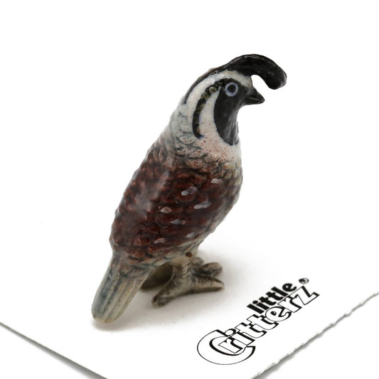 Valley California Quail Porcelain Miniature