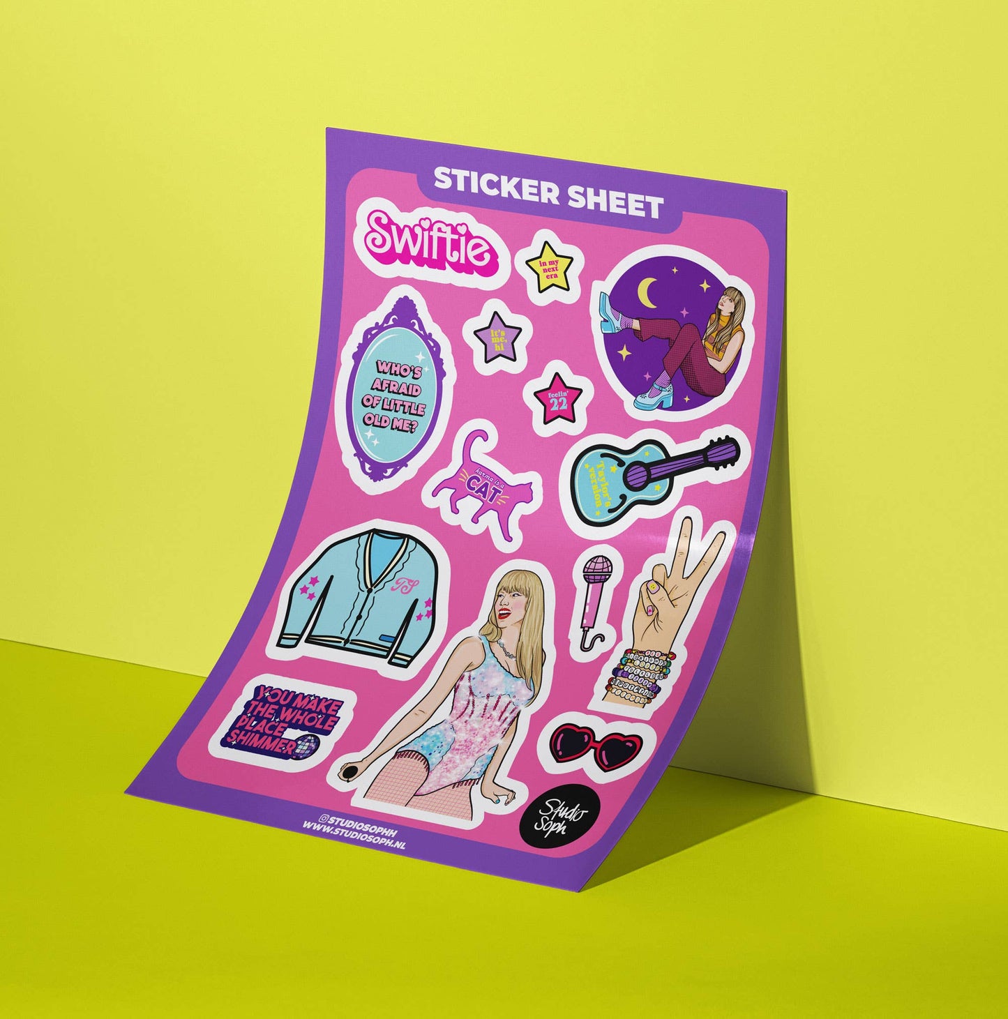 Taylor Shimmer A5 Sticker Sheet