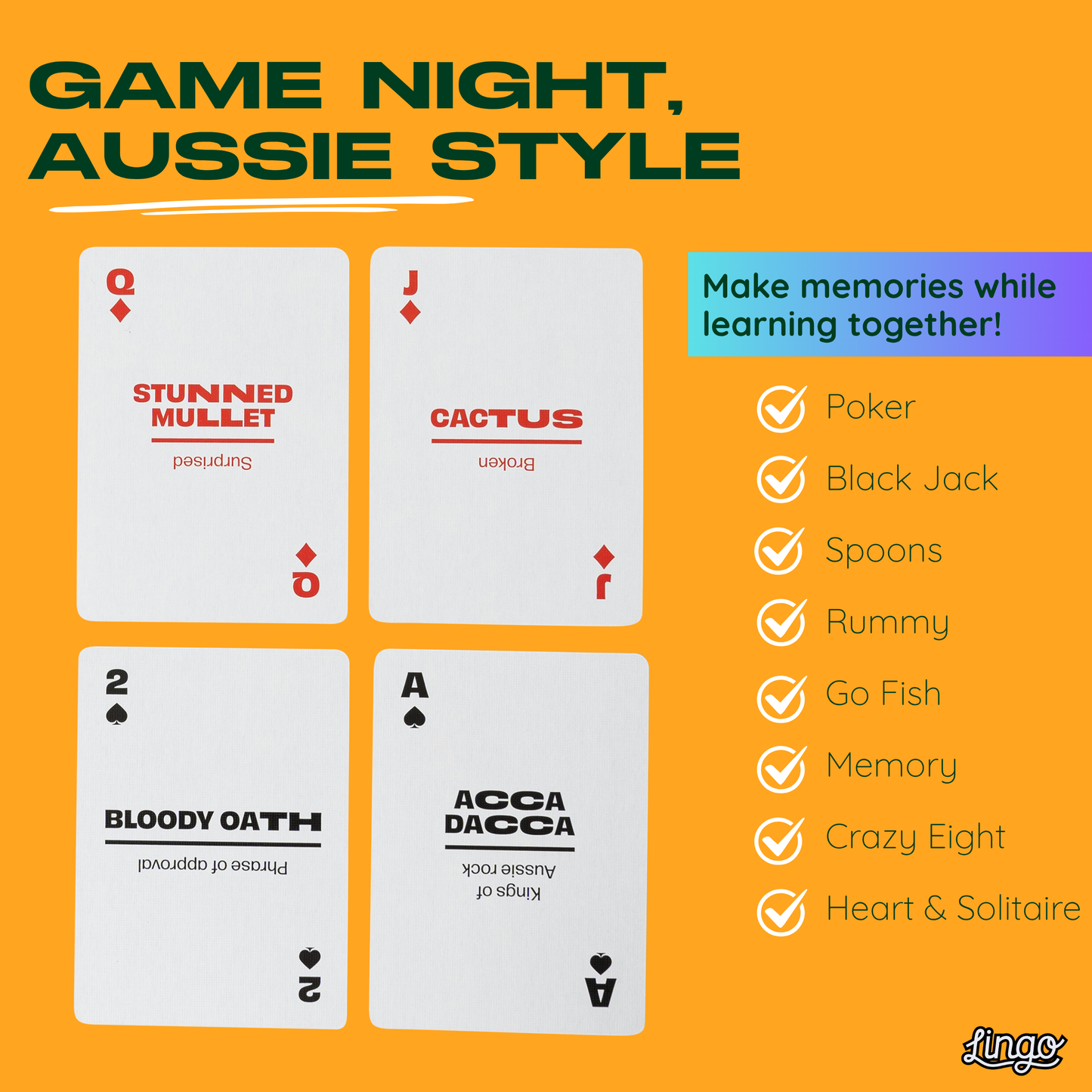 Aussie Slang Travel Playing Cards