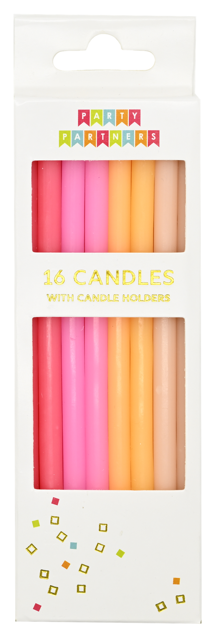 Candle Set - Tall Cotton Candy  16CT