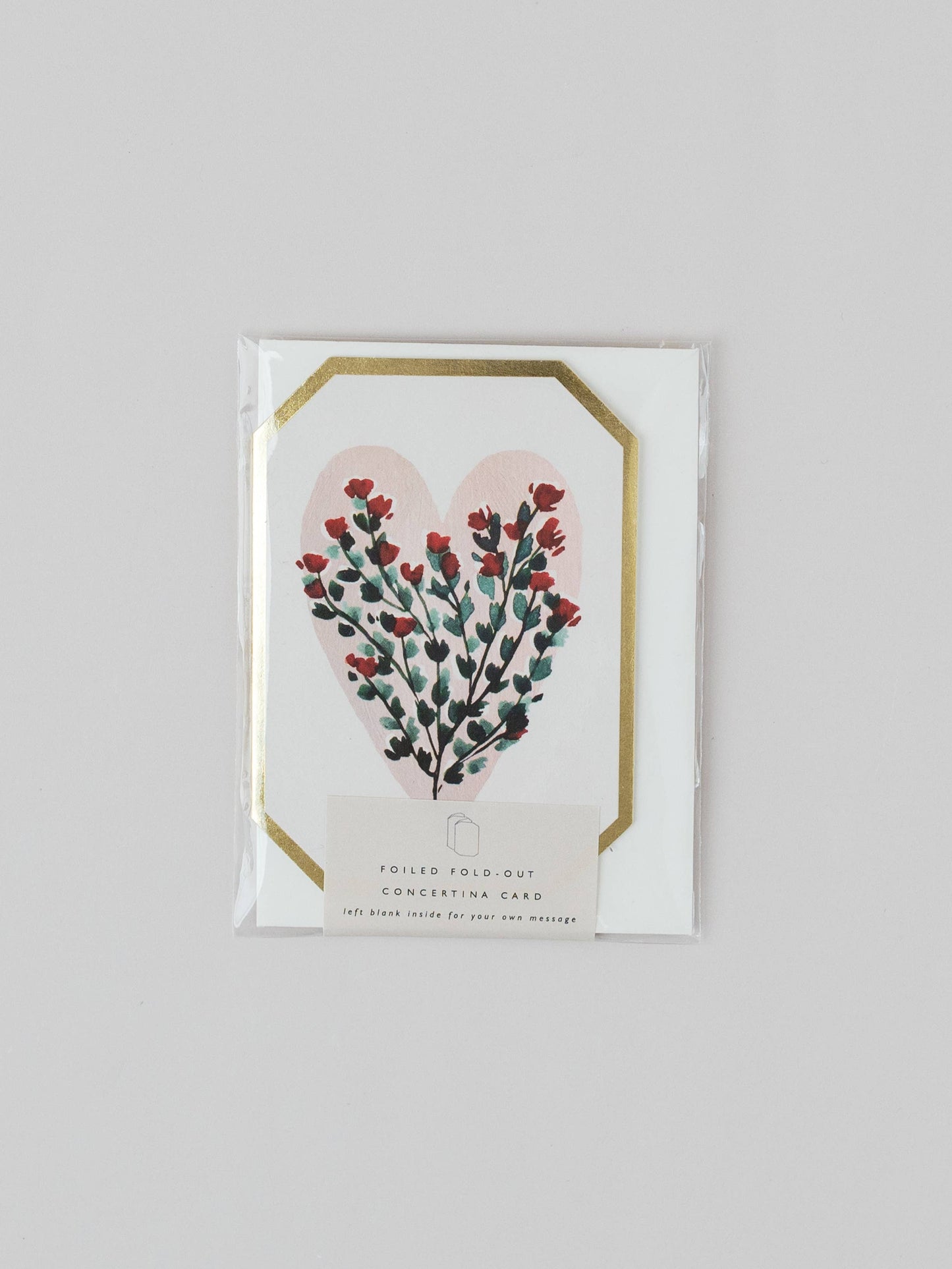 CONCERTINA HEART FLORAL DIE CUT LOVE MINI ANNIVERSARY CARD 