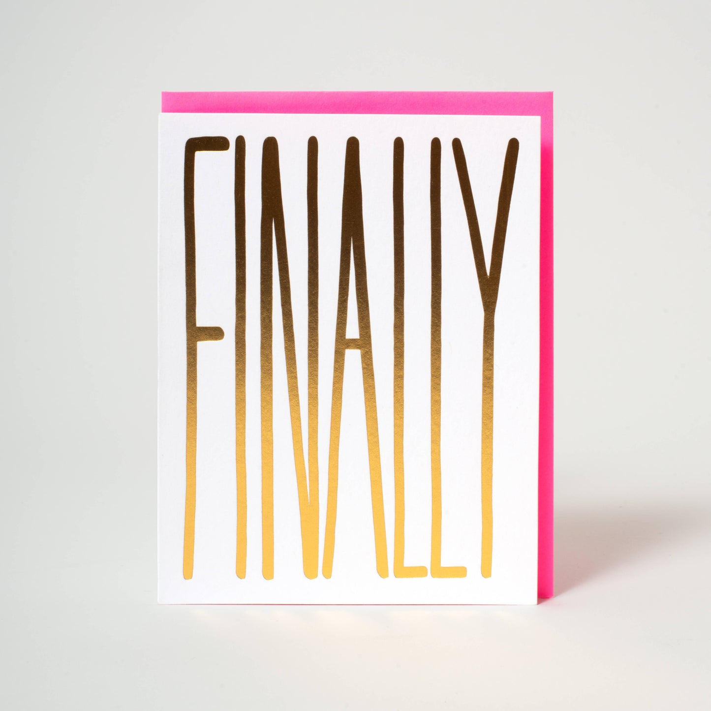 FINALLY! Letterpress Greeting Card by Ashkahn