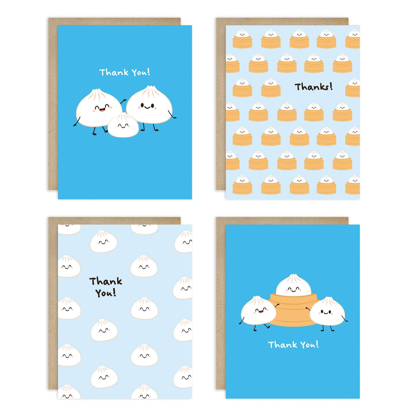 Blue Dumpling | Baby Shower Thank You Cards | Assorted Xiao Long Bao