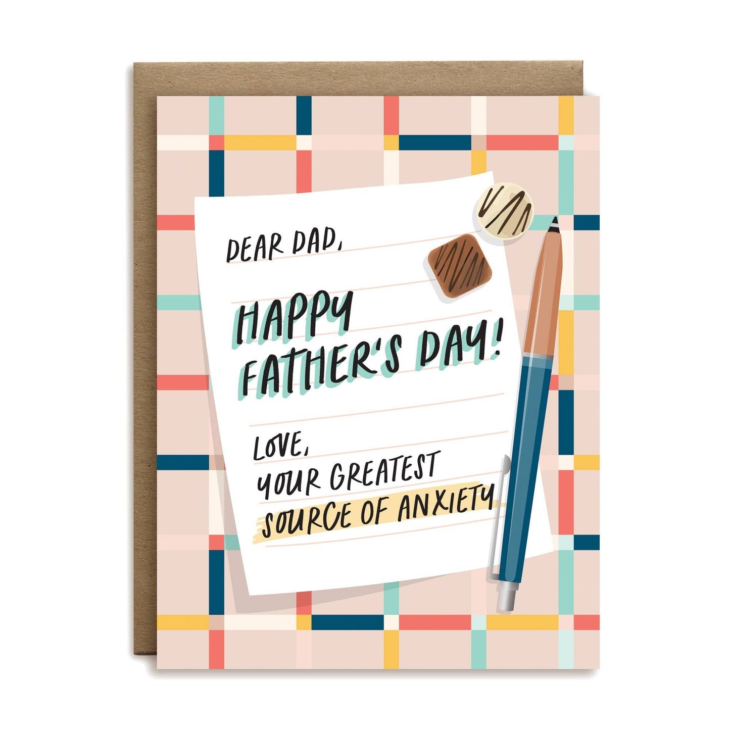 Dad's greatest source of anxiety greeting card