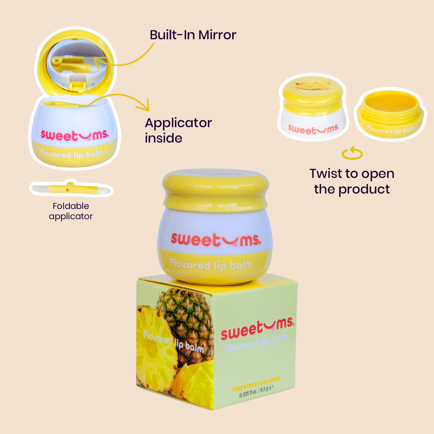 Pineapple Flavored Lip Gloss woman owned beauty self care