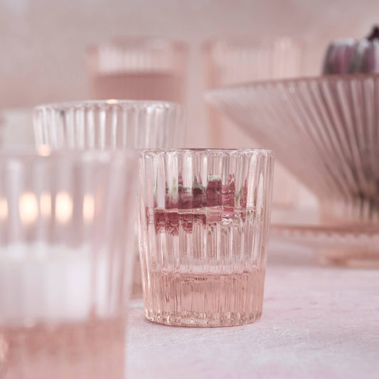 Pressed Pink Shot Glasses