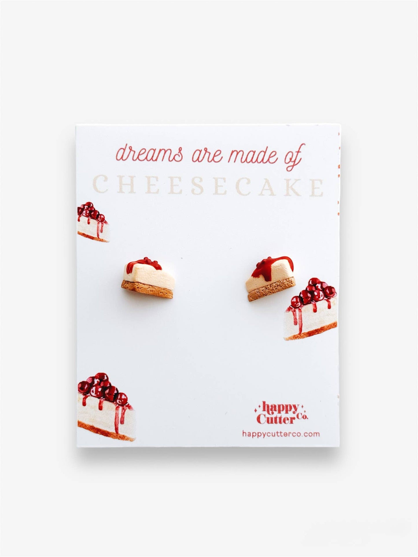 Cheesecake Stud Earrings | Foodie Gift | Dessert Gift