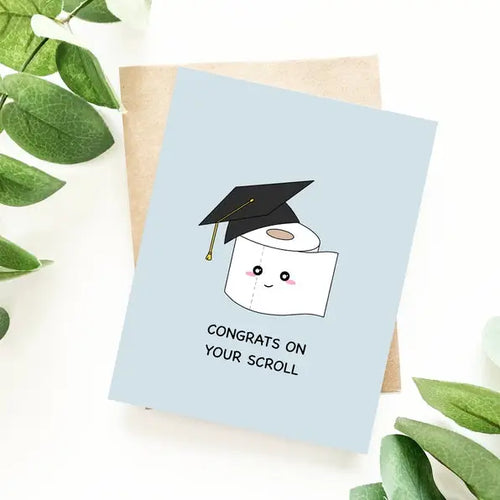 Congrats On Your Scroll Greeting Card - Front & Company: Gift Store