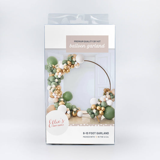 Premium Boho Safari Sage Balloon Arch Kit - Balloon Garland