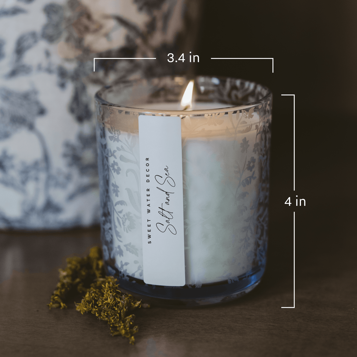 *NEW* Salt and Sea 12 oz Soy Candle, Blue Tinted Jar