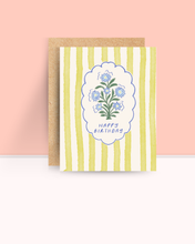 Load image into Gallery viewer, Yellow Stripes Birthday Card
