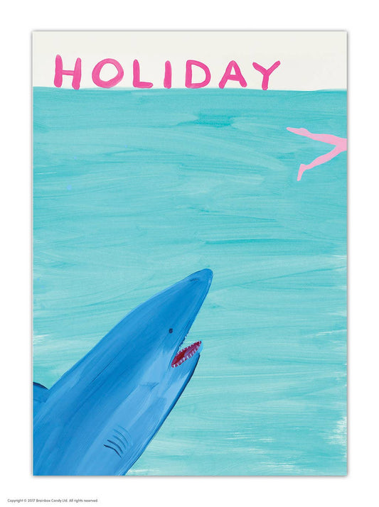 Funny A6 Art Postcard By David Shrigley - Holiday