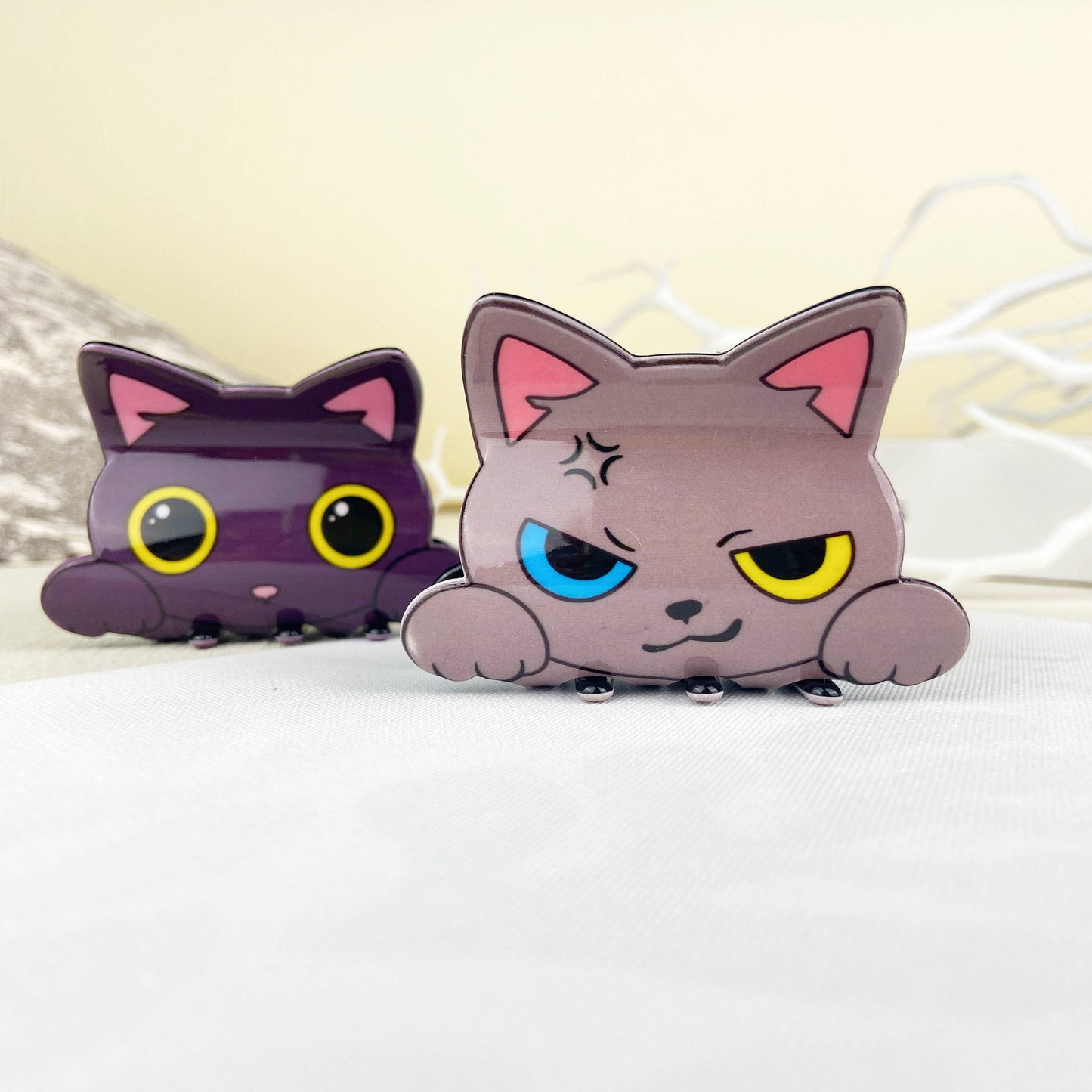 Cute carton cat hair claw clip