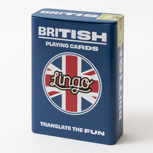 British Slang Travel Playing Cards in Tin Travel Case