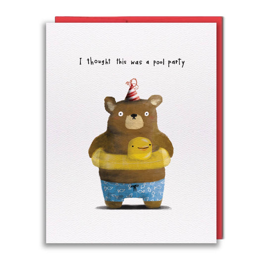 Greeting Card - Pool Party for Bear