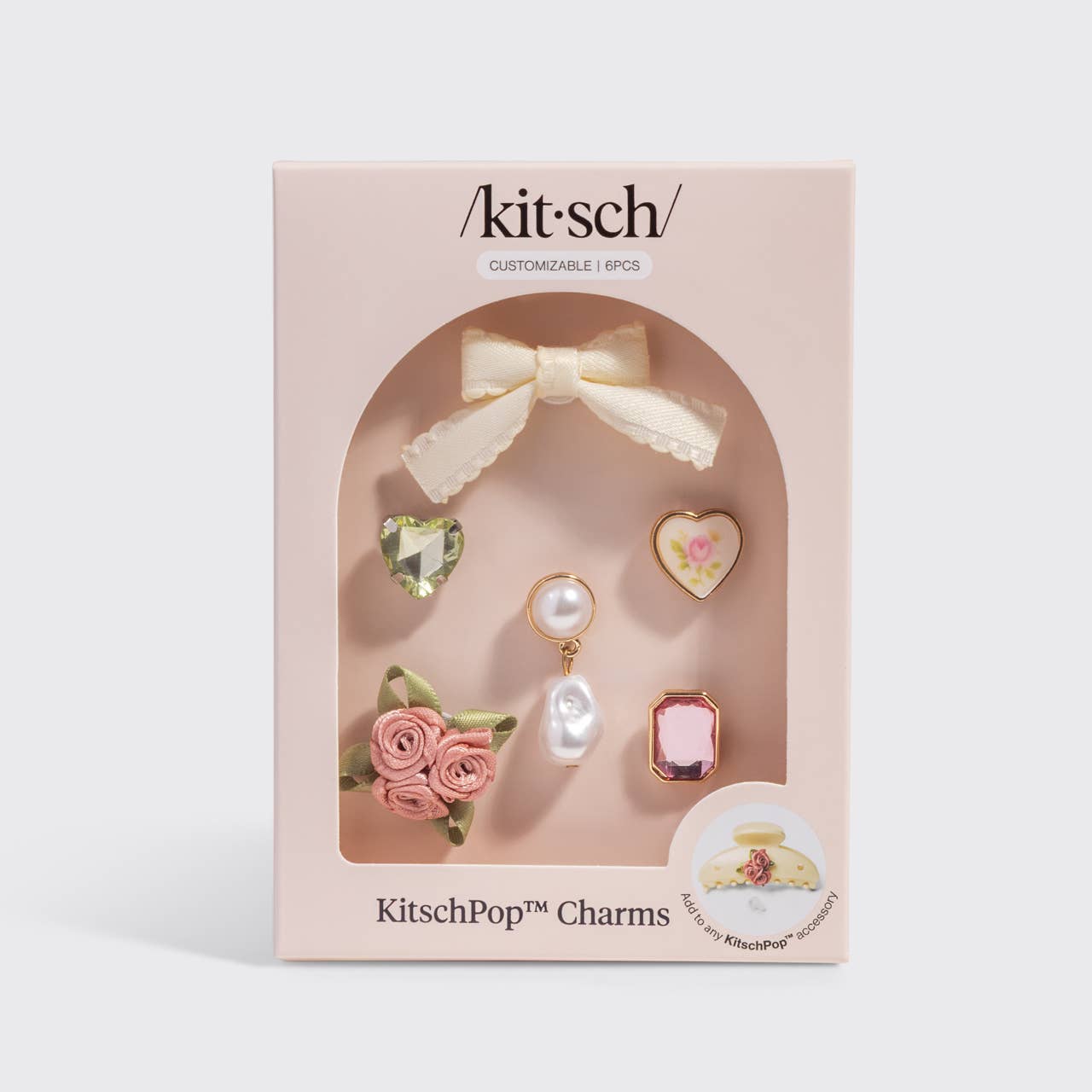 KitschPop Charms 6pc Set - Vintage Pink