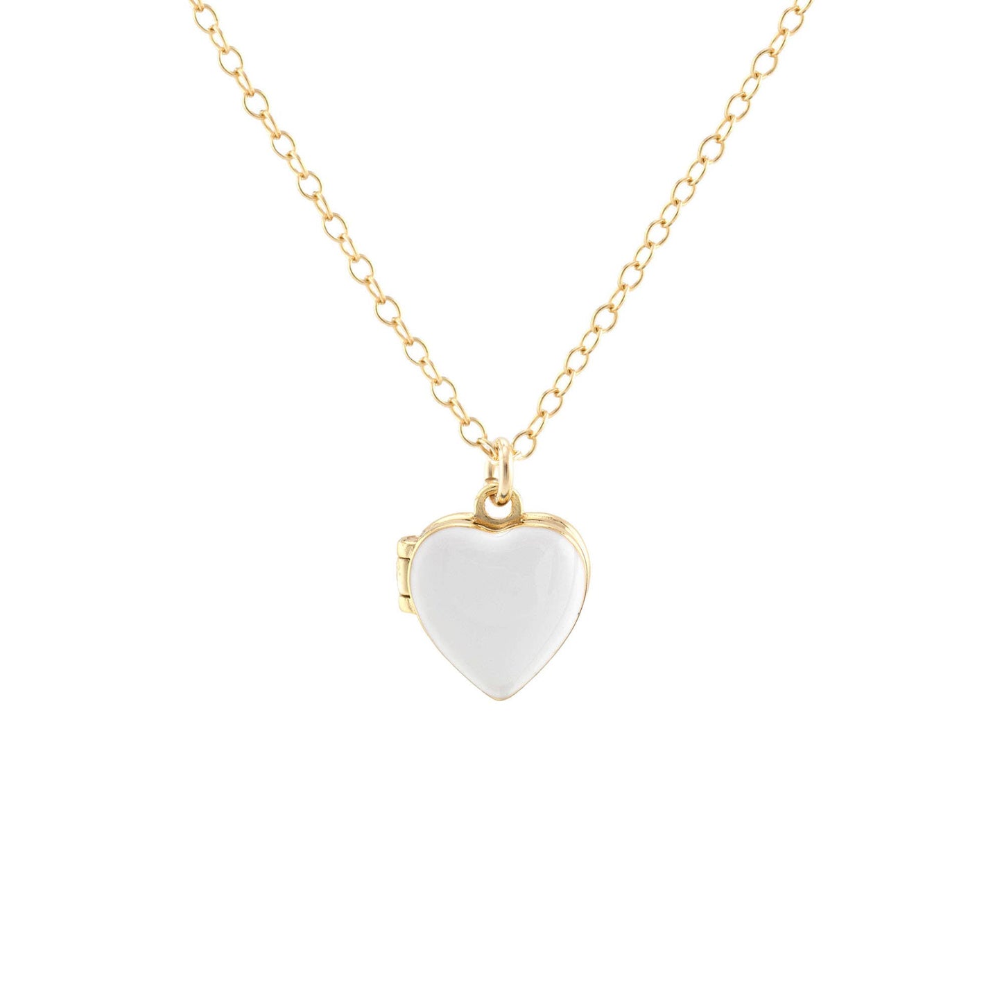 Enamel Heart Locket 18K Gold Vermeil