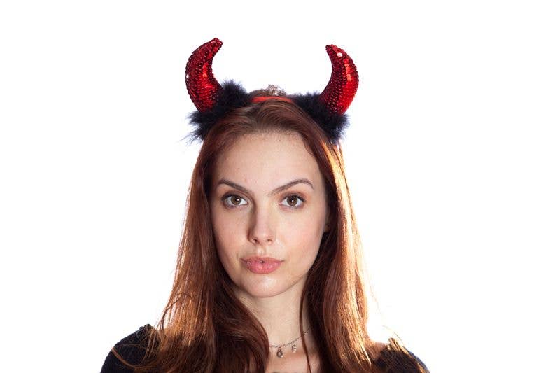 Red Devil Horn Headband