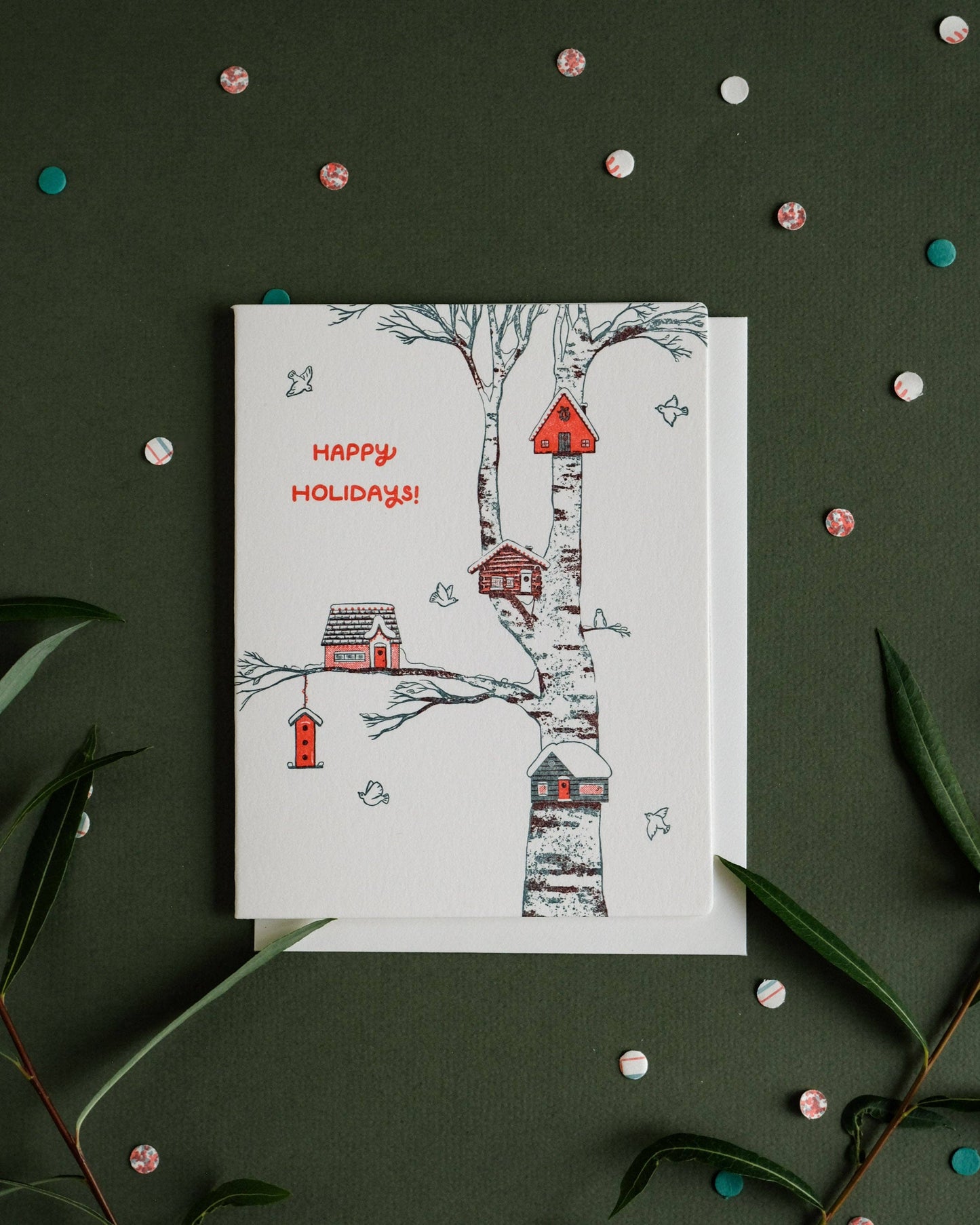 Birdhouse Holiday | Letterpress Card
