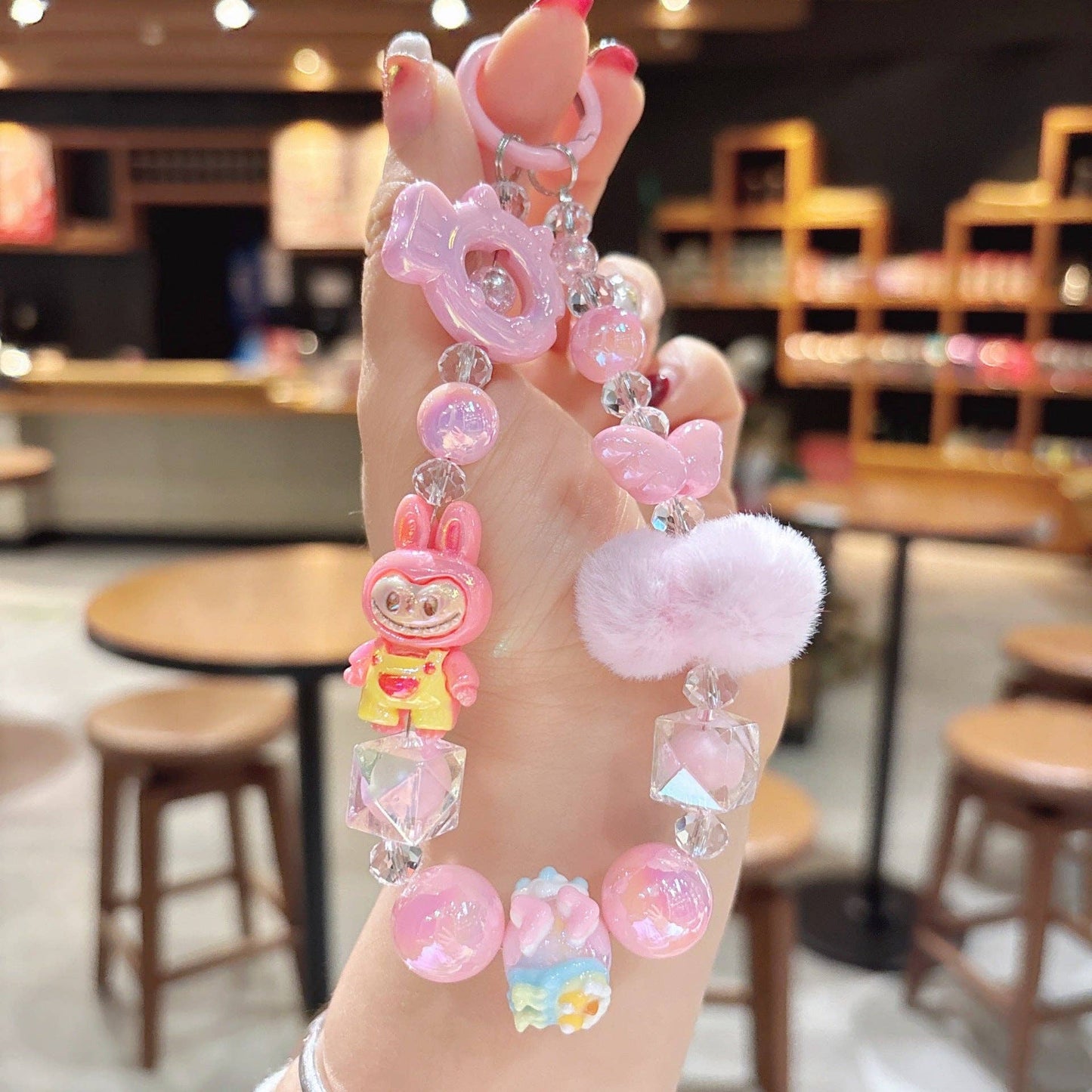 Labubu Beaded mobile phone chain Labubu bag pendant