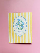 Load image into Gallery viewer, Yellow Stripes Birthday Card
