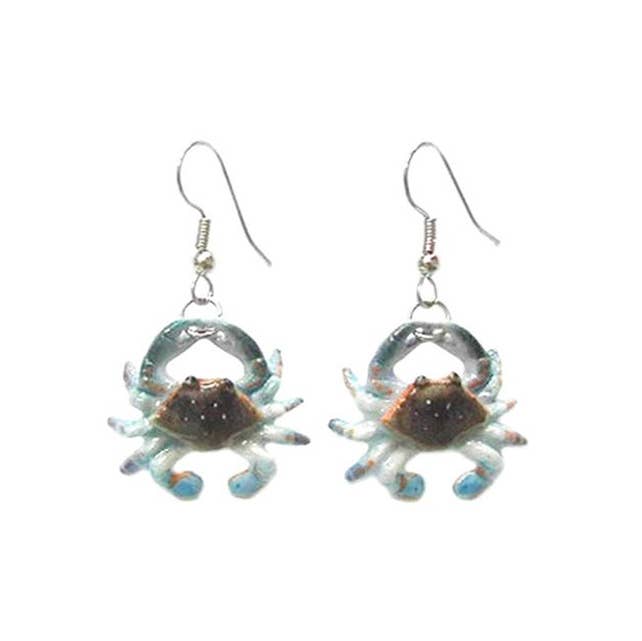 Blue Crab Earrings