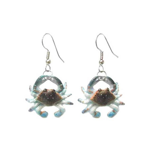 Blue Crab Earrings
