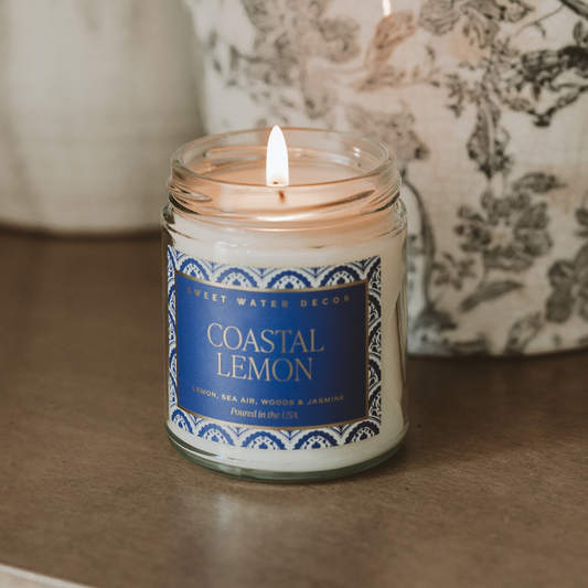 *NEW* Coastal Lemon 9 oz Soy Candle - Home Decor & Gifts