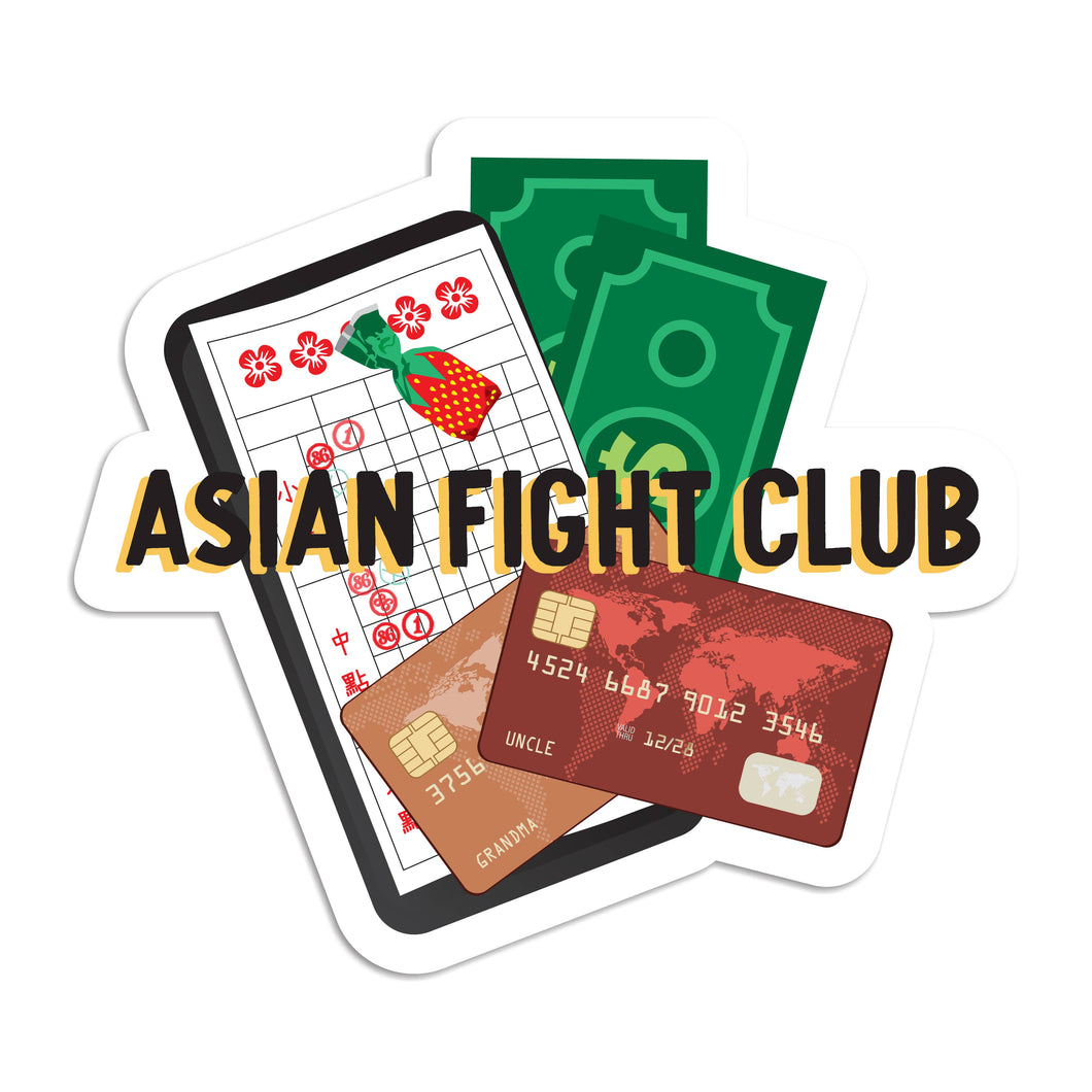 Asian fight club vinyl sticker