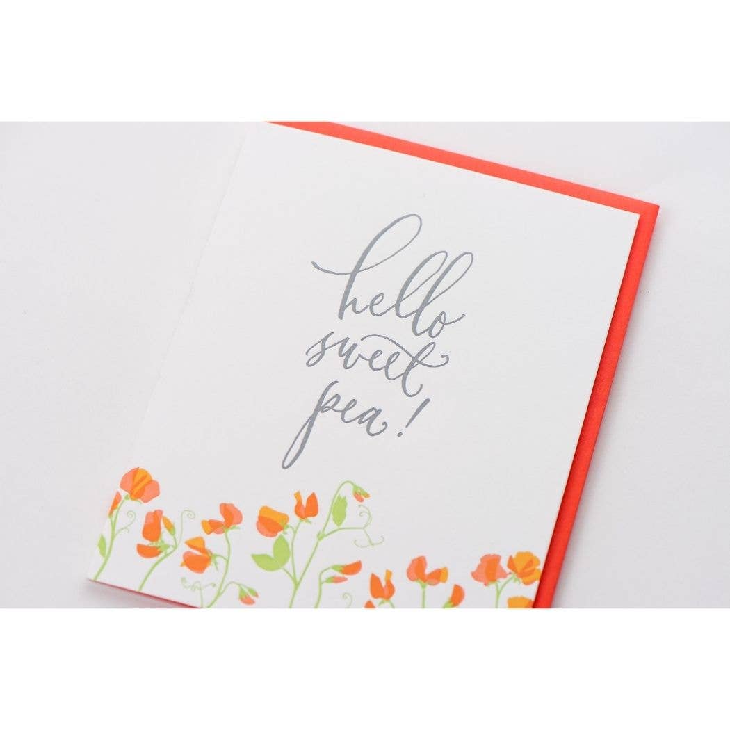 Hello Sweet Pea Card