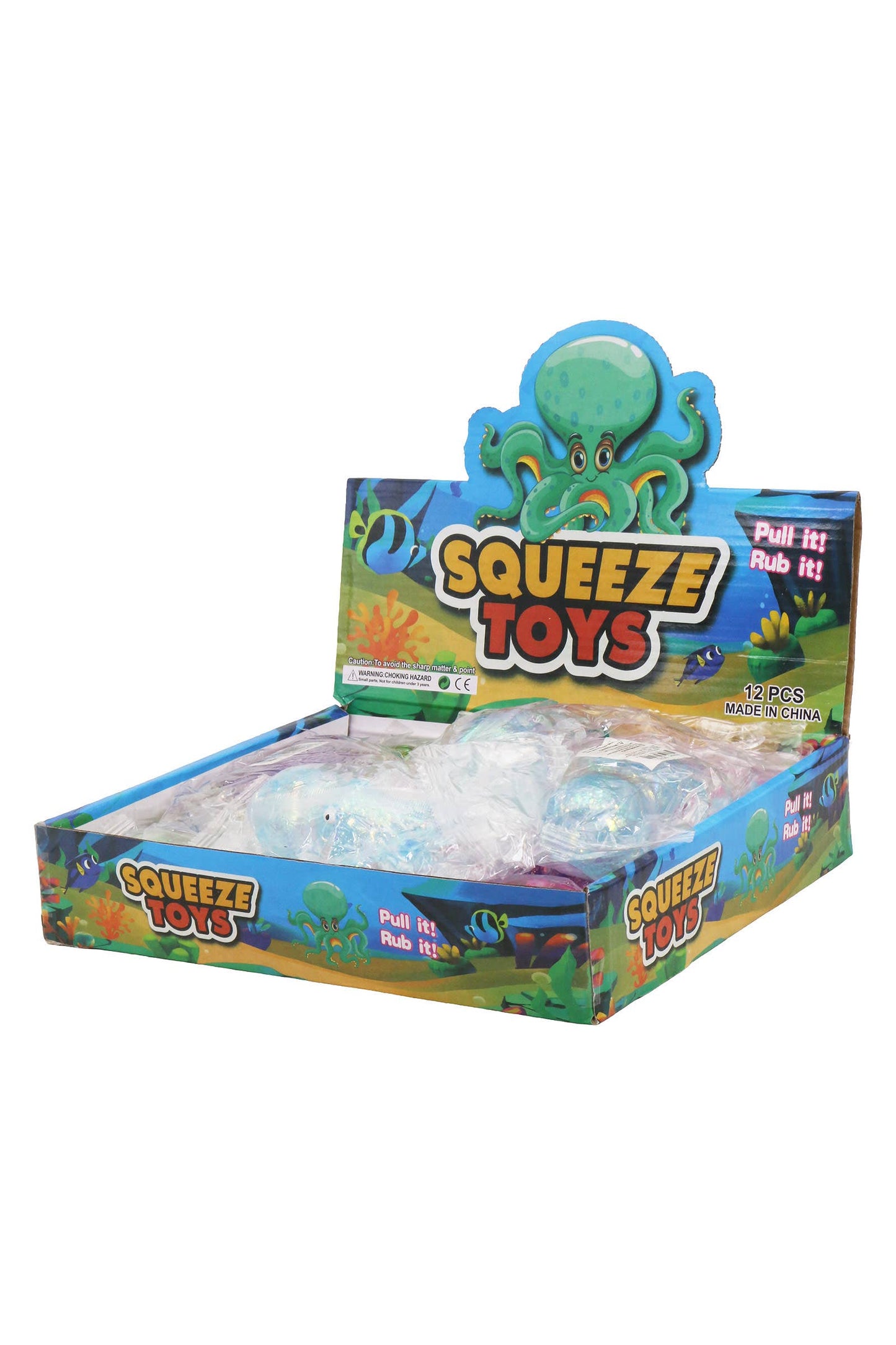 Octopus Glittery Maltose Putty Filled Squishy Toy