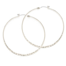 Load image into Gallery viewer, 2&quot; Hammered Hoop Earrings
