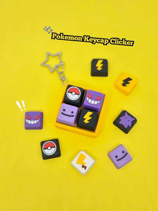 Pokemon Keycap Clicker Keychain