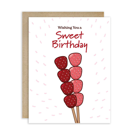 Sweet Tanghulu Funny Birthday Cards | Asian Snacks Food Greeting