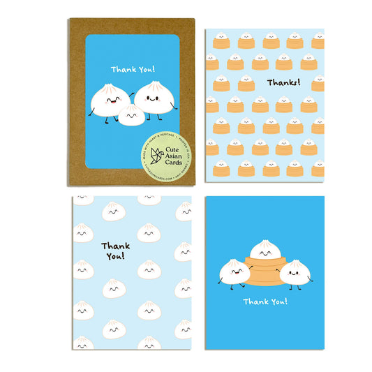 Blue Dumpling | Baby Shower Thank You Cards | Assorted Xiao Long Bao