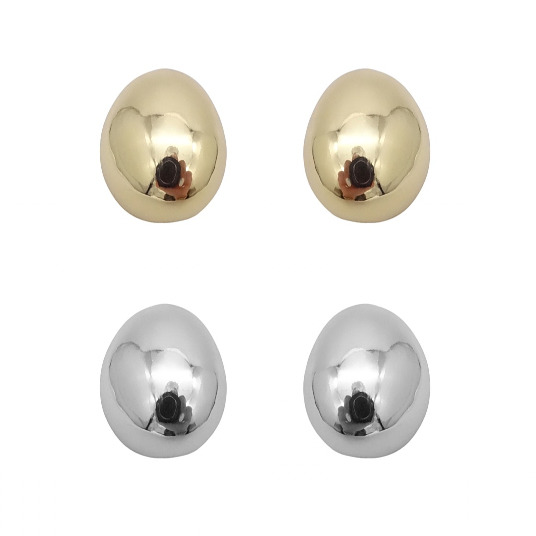 Chunky Oval Stud Earrings