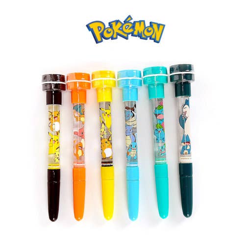 Pokemon Bubble Stamp + Ballpoint Pen + Bubble Wand
