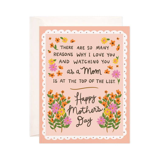Watching You As A Mom Greeting Card - Mother's Day Card
